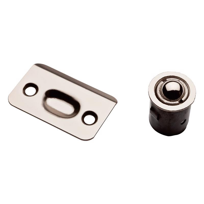 National Hardware Satin Nickel Steel Drive-In Ball Catch 5 in. 3 in.