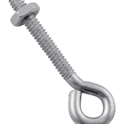 National Hardware 3/16 in. X 2 in. L Zinc-Plated Steel Eyebolt Nut Included