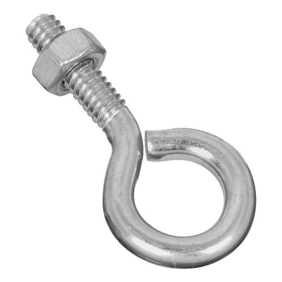 National Hardware 1/4 in. X 2 in. L Zinc-Plated Steel Eyebolt Nut Included