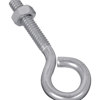 National Hardware 1/4 in. X 2-1/2 in. L Zinc-Plated Steel Eyebolt Nut Included