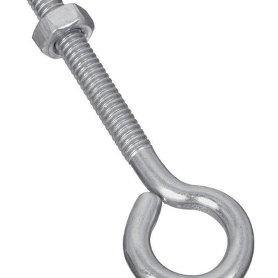 National Hardware 1/4 in. X 3 in. L Zinc-Plated Steel Eyebolt Nut Included