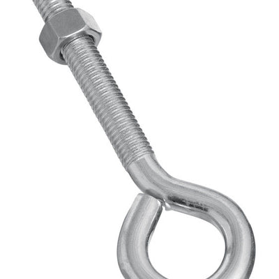 National Hardware 1/2 in. X 6 in. L Zinc-Plated Steel Eyebolt Nut Included