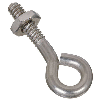 National Hardware 3/16 in. X 1-1/2 in. L Stainless Stainless Steel Eyebolt Nut Included