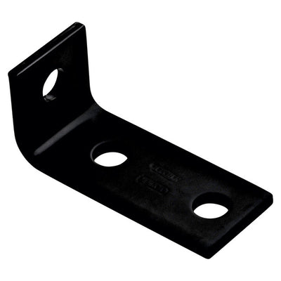 National Hardware 3.5 in. H X 1.5 in. W X 0.188 in. D Black Carbon Steel Inside Corner Brace