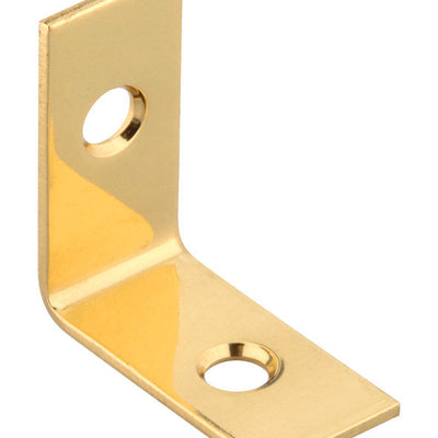National Hardware 1 in. H X 1/2 in. W X 0.06 in. D Solid Brass Inside Corner Brace