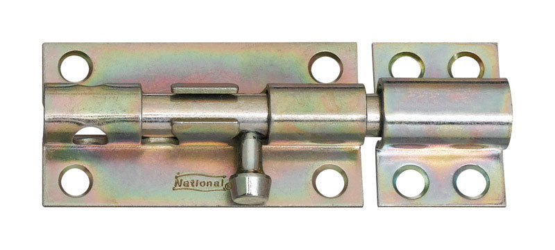 National Hardware 4 in. L Zinc-Plated Steel Heavy Duty Barrel Bolt