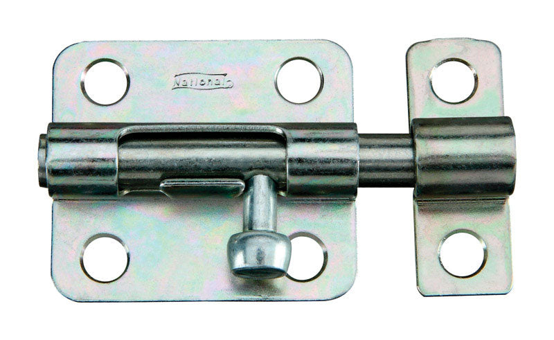 National Hardware 2-1/2 in. L Zinc-Plated Steel Barrel Bolt