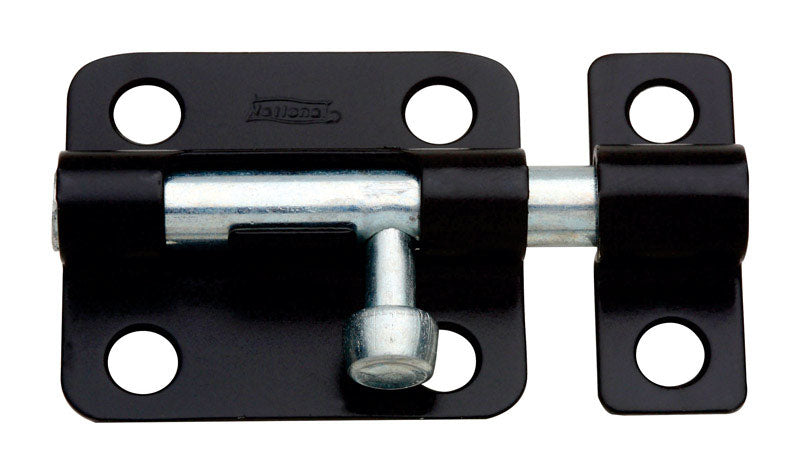 National Hardware 2-1/2 in. L Black Steel Barrel Bolt