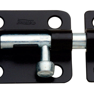 National Hardware 2-1/2 in. L Black Steel Barrel Bolt