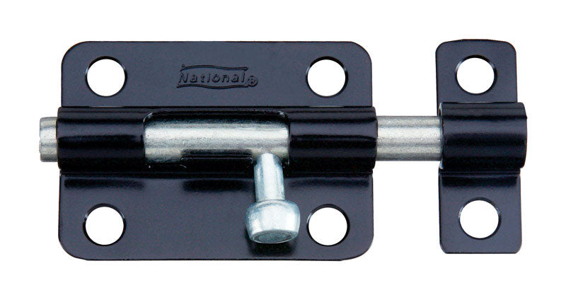 National Hardware 3 in. L Black Steel Barrel Bolt