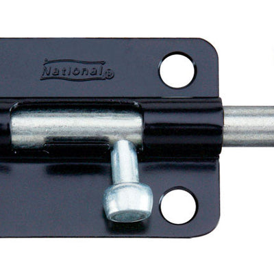 National Hardware 3 in. L Black Steel Barrel Bolt