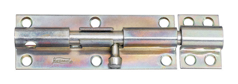 National Hardware 6 in. L Zinc-Plated Steel Heavy Duty Barrel Bolt