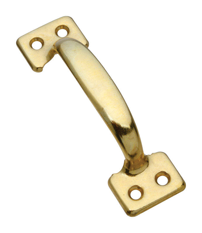 National Hardware 4 in. L Brass Gold Steel Universal Sash Lift Handle