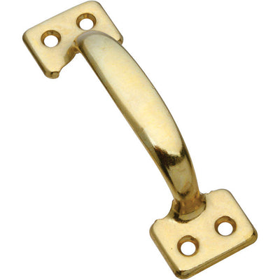National Hardware 4 in. L Brass Gold Steel Universal Sash Lift Handle