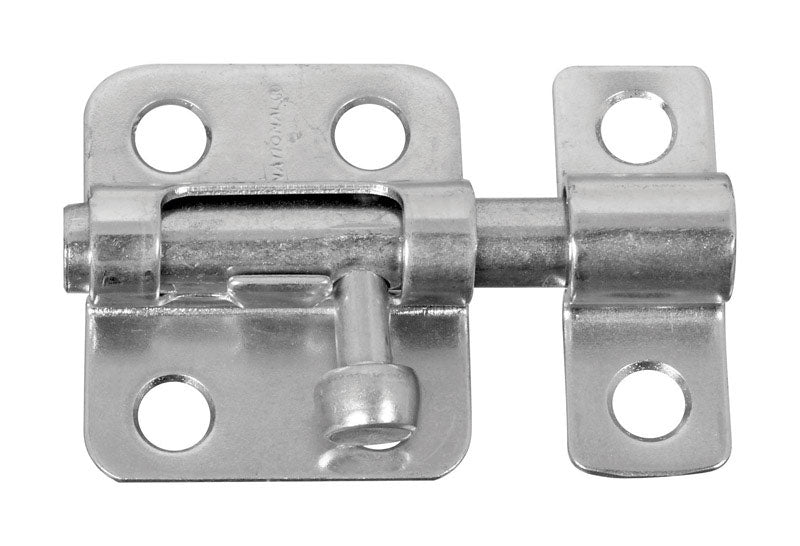 National Hardware Zinc-Plated Silver Steel Window Bolt 2 in. L X .75 in. H