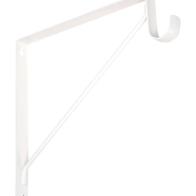 National Hardware White Steel Shelf/Rod Bracket 12.45 in. L 125 lb