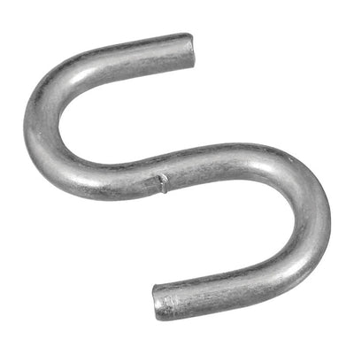 National Hardware Zinc-Plated Silver Steel 3/4 in. L Open S-Hook 5 lb 8 pk