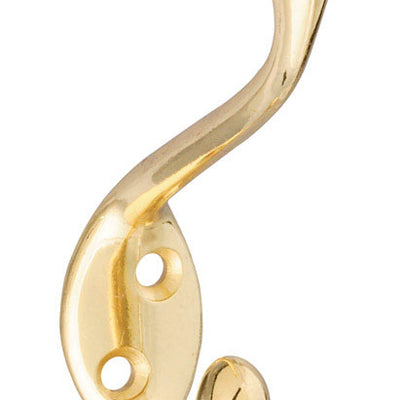 National Hardware 4.59 in. L Brass Gold Zinc Heavy Duty Garment Hook 35 lb. cap.