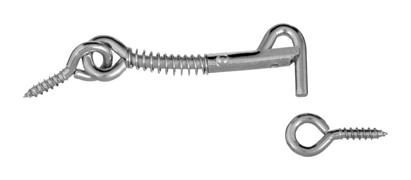 National Hardware Zinc-Plated Silver Steel 2-1/2 in. L Safety Hook and Eye