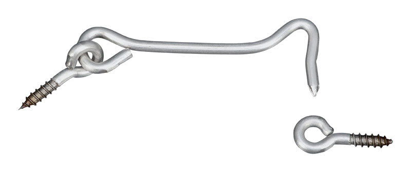 National Hardware Silver Stainless Steel 4 in. L Hook and Eye