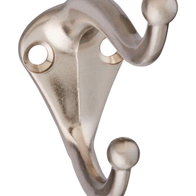National Hardware 2.75 in. L Satin Nickel Silver Zinc Coat/Hat Hook 35 lb. cap.