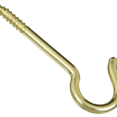 National Hardware Gold Solid Brass 2-9/16 in. L Ceiling Hook 20 lb 3 pk
