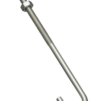 National Hardware Large Zinc-Plated Silver Steel 6 in. L J-Bolt 100 lb