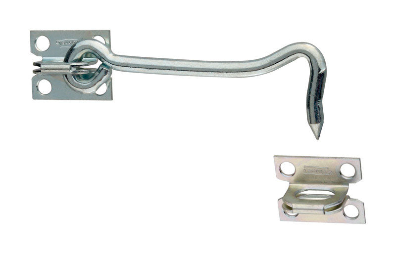 National Hardware 5 in. L Zinc-Plated Silver Steel Gate Hook w/Staples