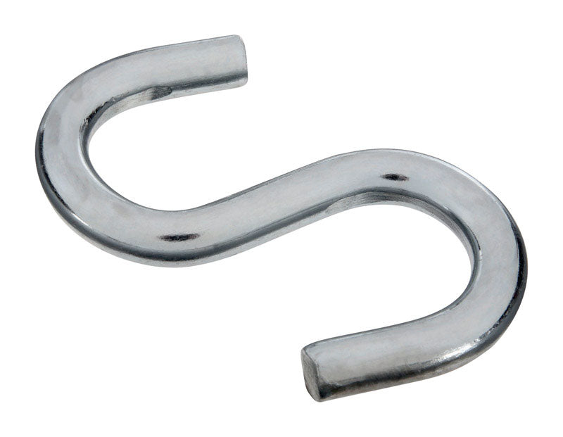 National Hardware Large Zinc-Plated Silver Steel 3-1/2 in. L Heavy Open S-Hook 180 lb