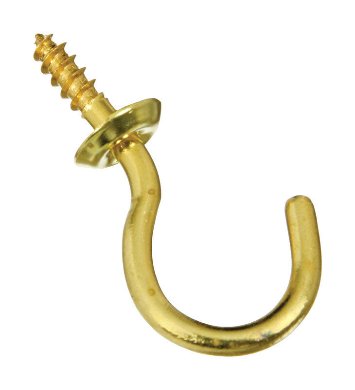 National Hardware Gold Solid Brass Cup Hook 10 lb