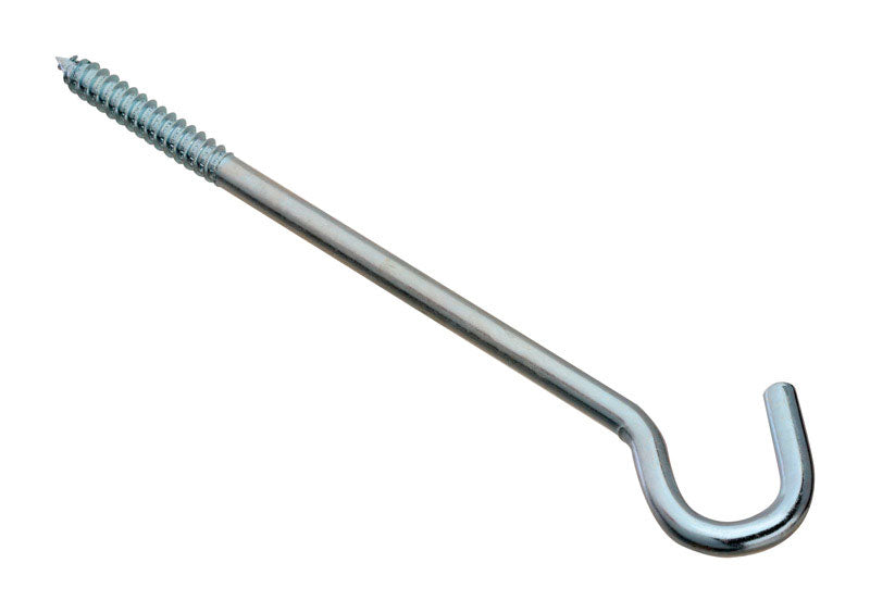 National Hardware Zinc-Plated Silver Steel 10 in. L Screw Hook 150 lb