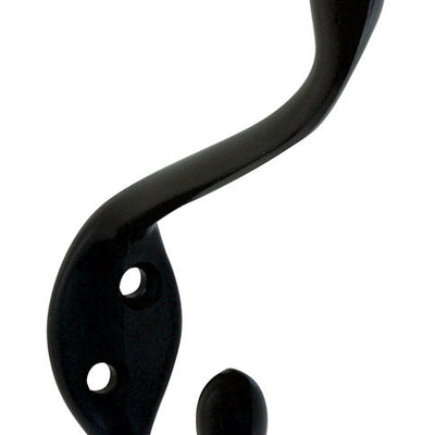 National Hardware 4.59 in. L Oil Rubbed Bronze Black Zinc Decorative Ball Tip Heavy Duty Garment Hoo