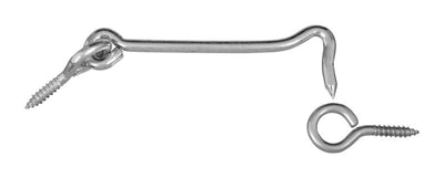 National Hardware 6 in. L Zinc-Plated Silver Steel Gate Hook w/Screw Eye