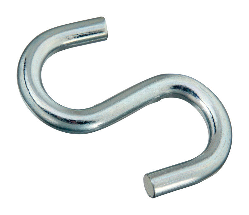 National Hardware Large Zinc-Plated Silver Steel 4 in. L Heavy Open S-Hook 240 lb