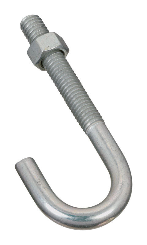 National Hardware Large Zinc-Plated Silver Steel 3-3/4 in. L J-Bolt 225 lb