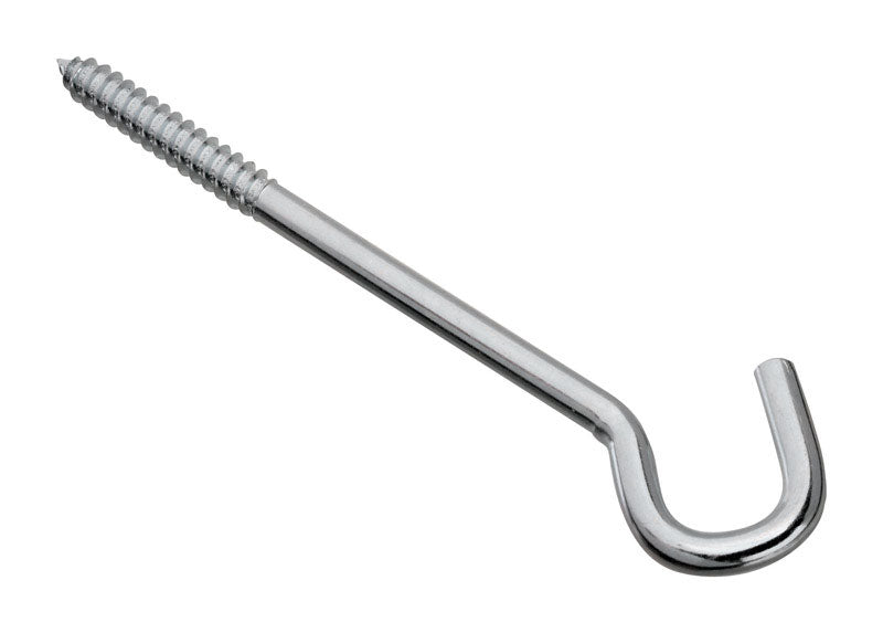 National Hardware Zinc-Plated Silver Steel 8 in. L Screw Hook 150 lb