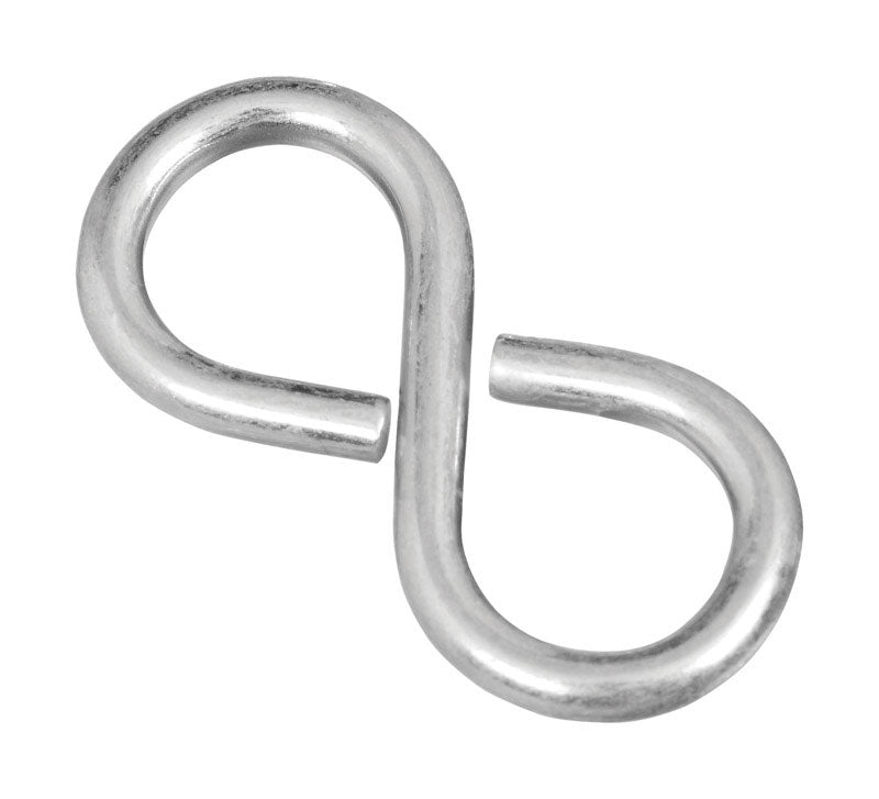 National Hardware Small Zinc-Plated Silver Steel 1-5/8 in. L Closed S-Hook