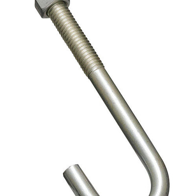 National Hardware Large Zinc-Plated Silver Steel 5 in. L J-Bolt 225 lb