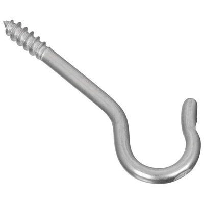 National Hardware Small Zinc-Plated Silver Steel 1-11/16 in. L Ceiling Hook 8 pk