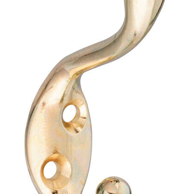 National Hardware 3.3 in. L Brass Gold Zinc Heavy Duty Garment Hook 75 lb. cap.
