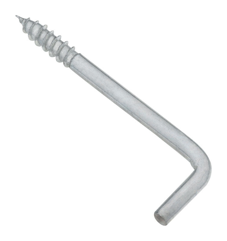 National Hardware Large Zinc-Plated Silver Steel 3-1/16 in. L Square Bend Hook