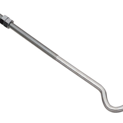 National Hardware Zinc-Plated Silver Steel 10 in. L Hook Bolt 135 lb