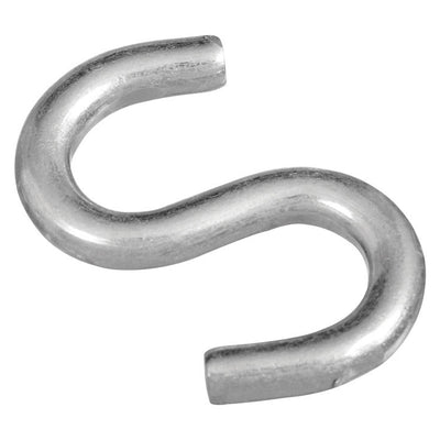 National Hardware Zinc-Plated Silver Steel 2 in. L Open S-Hook 125 lb 2 pk