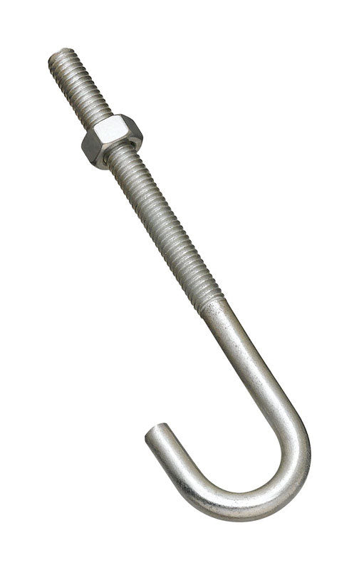 National Hardware Zinc-Plated Silver Steel 5 in. L J-Bolt