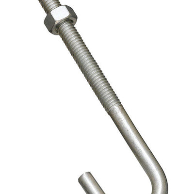 National Hardware Zinc-Plated Silver Steel 5 in. L J-Bolt