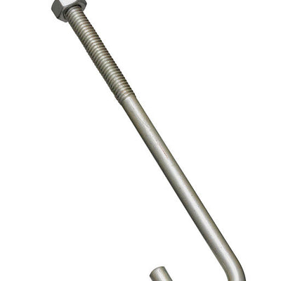 National Hardware Large Zinc-Plated Silver Steel 7 in. L J-Bolt