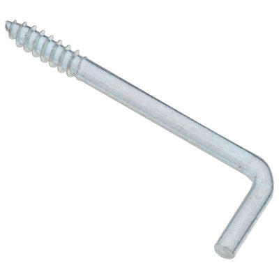 National Hardware Zinc-Plated Silver Steel 2-1/4 in. L Square Bend Hook 5 lb 5 pk