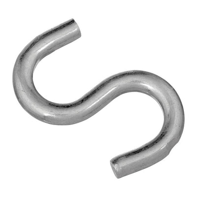 National Hardware Small Zinc-Plated Silver Steel 2-1/2 in. L Open S-Hook 140 lb