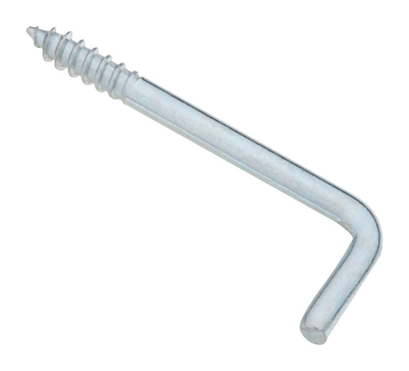 National Hardware Small Zinc-Plated Silver Steel 1-13/16 in. L Square Bend Hook