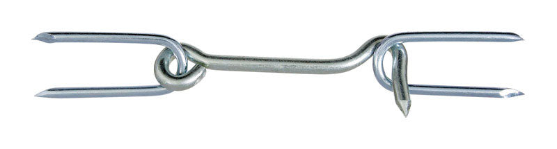 National Hardware 4 in. L Zinc-Plated Silver Steel Gate Hook w/Staples
